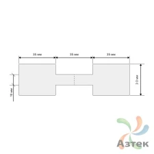 Этикетка для кабеля и провода (флажок) 105х30 (рядов 1 по 500 шт) Полипропилен белый гантеля в рулоне, втулка 40 мм (к) IQ code